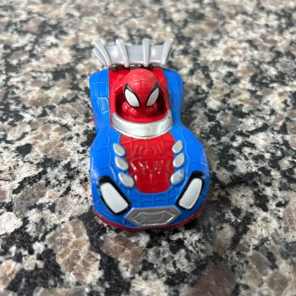 Marvel Spiderman Web Crawler Toy Car Red Blue Plastic Vehicle 3 Inch